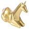 Decorative Gold Modern Geometric Unicorn Sculpture Figurine, Sitting Unicorn Statue Ring Holder